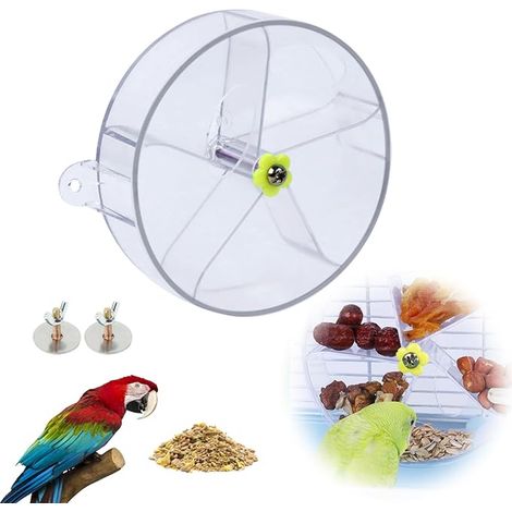 Acrylic Bird Toy, Rotating Parrots Chew Toys, Feeding Toy, Hanging Feeder Cage Birds, Parakeets Puzzle Toy, Transparent (1/5)
