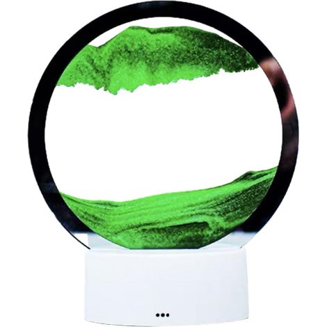 Lampe à sable mouvant 3D sur pied avec lumière, décoration de bureau personnalisée, cadeau idéal pour un anniversaire ou Noël, pour tables, meubles, chambre, salon, fêtes, en verre (1/5)