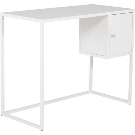 Bureau Avec Porte "Bakal" 95cm Blanc (1/5)