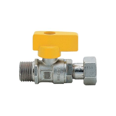 RUBINETTO A SFERA PER GAS DIRITTO MASCHIO- 1/2 x 3/4 DN 15x20- ENOLG- pezzi 1 (1/2)