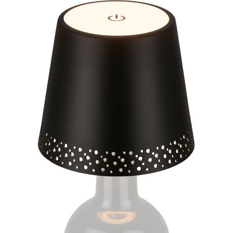 LED Akku-Flaschenlicht, schwarz, 1xLED-Modul/2,6W
