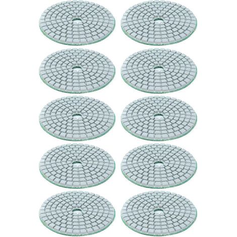 10 Stück 3-Zoll-Diamant-Nasspolierpads, weiche Schleifscheiben, Polierzubehör für Granit und Marmor 1000