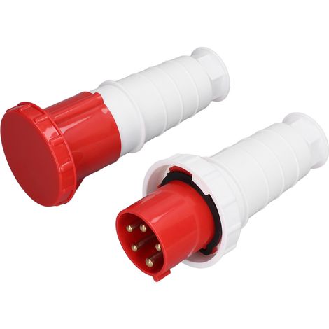 Connecteur industriel étanche 5 broches 3 phases 380V-415V prise électrique aviation 3P+N+E IP67 pour machine (1/5)