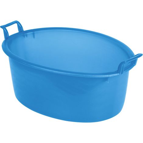 Bagno ovale / bacinella in plastica diametro 70 cm - Azzurro - Mobil Plastic