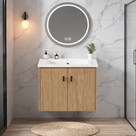 Meuble de salle de bain 60 cm avec 2 portes à fermeture douce (1/5)