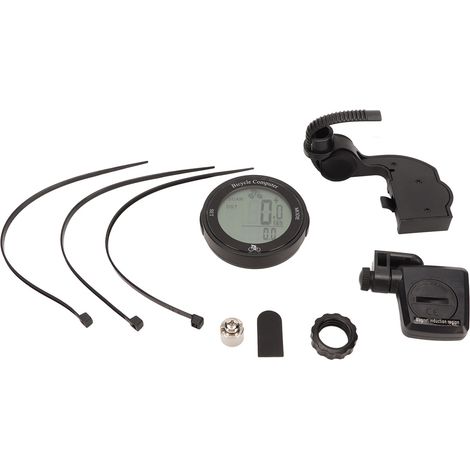 Compteur vélo GPS étanche grand écran clair rétroéclairé fond blanc caractères noirs thermomètre horloge ordinateur de cyclisme (1/5)