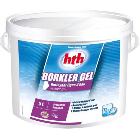 Gel nettoyant ligne d'eau piscine hth BORKLER Gel - 5 litres