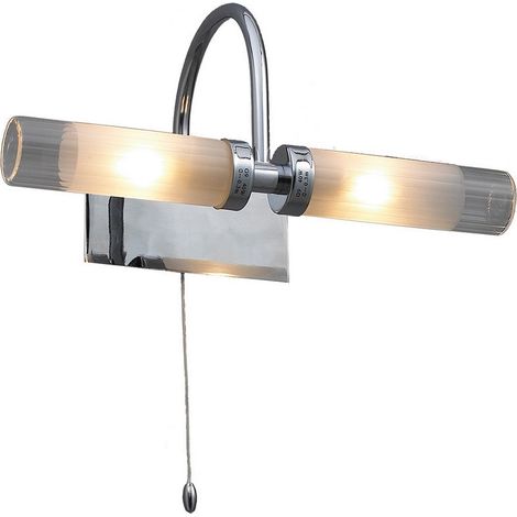 Suspension Italux Santos verre chromée blanc 2xG9 IP44