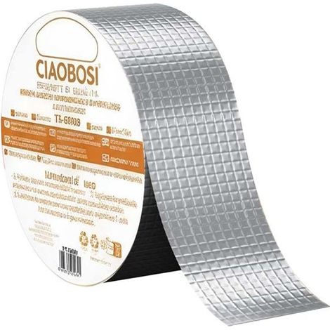 Ruban Adhésif - AVIZAR - 100 mm x 5 m - Caoutchouc butyle - Étanche & anti-refoulement - Gris