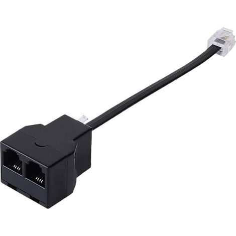 épatiteu de pise téléphonique, épatiteu de câble téléphonique - Adaptateu épatiteu de fils téléphoniques à 2 pots Convetisseu sépaateu de codon téléphonique pou téléphone,