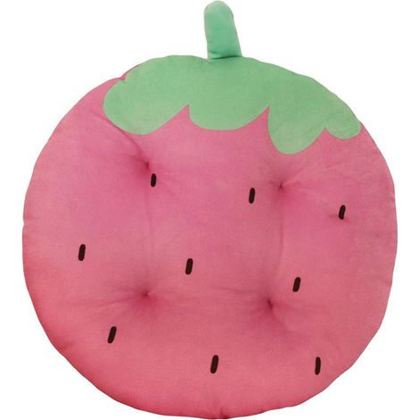 Leckeres Kissen, 35 cm, Erdbeerrot, Plüsch, Domarex