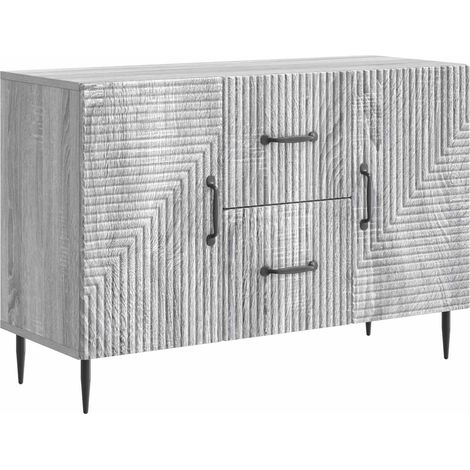Sideboard Graues Sonoma 89 x 34,5 x 60 cm Holzwerkstoff vidaXL