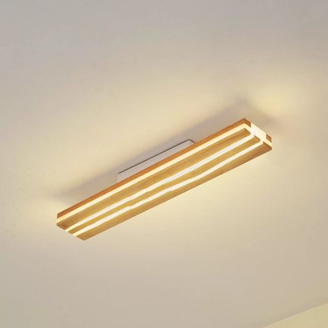[NEUWERTIG] B-Ware Lucande Deckenleuchte Led Lampe Holz Silja Innenbeleuchtung Wohnraum Beleuchtung
