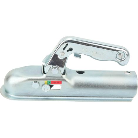 Attelage à flèche droite pour remorque, boule d'attelage de 2 pouces, capacité de charge de 800 kg pour tube rond de 2 pouces (1/5)