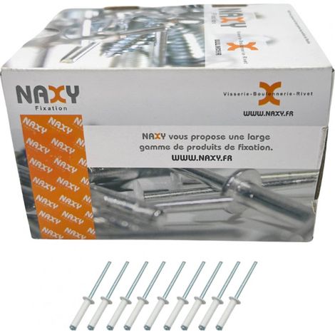 Rivets éclatés tête classique blanc 500pcs NAXY (1/2)