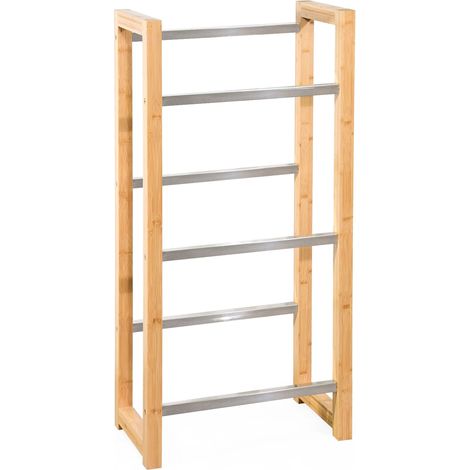 Bambus-Flaschenkastenständer Flash Robustes Lagerregal 112 x 56 x 32 cm