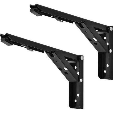 Équerres de support à angle,2PCS Support d'étagère Mural Métal-Support Equerre d'étagere Triangulaire en Fer forgé (1/4)