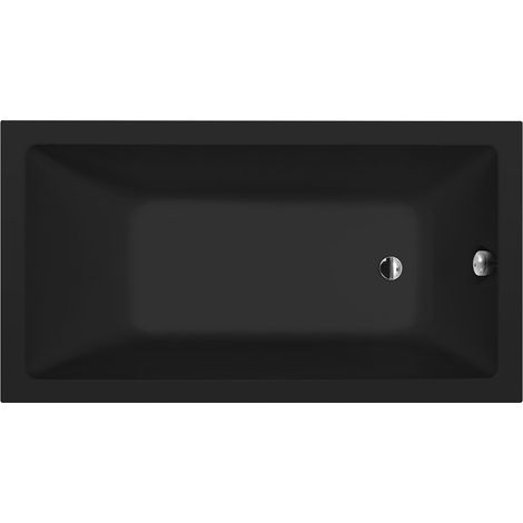 Baignoire rectangulaire NOEMI 160x80x39cm, noir mat