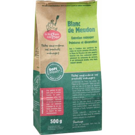 Blanc de meudon 500g – Nettoyage inox, cuivre, marbre – Pâte pour raviver l'éclat des métaux – Nettoie sans rayer – Ecodis