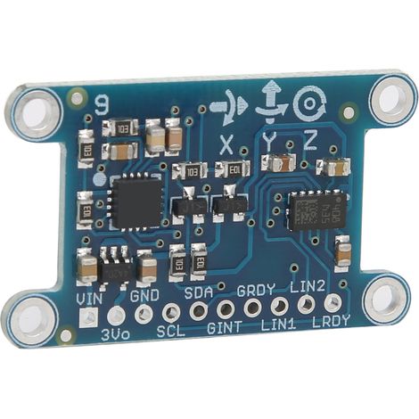Module de capteur 9DOF avec broches, gyroscope 3 axes, accéléromètre, carte de champ magnétique 35 V (1/5)