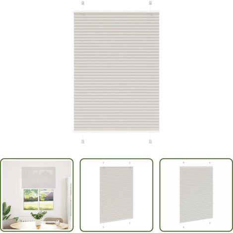 Sichtschutz -  Plissee Hellgrau 95x100 cm Stoffbreite 94,4 cm Polyester (1/5)