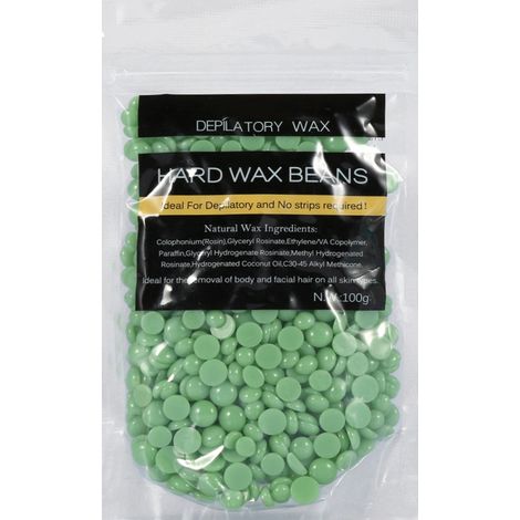 100g Sachet Cire Chaute Épilation Jambes Bras Sans Bandes - Haricots de Cire à l'Arbre à Thé (1/3)