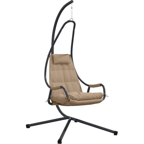 Maison Exclusive - Silla huevo colgante Manual Taupé 94 x 107 x 1