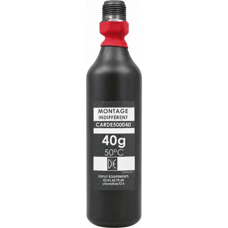 Cartouche CO² 40 g 50°C – tête filetée 15x125 – Conforme NF (1/2)