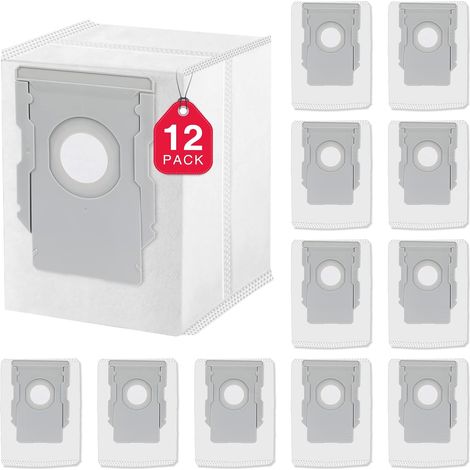 12 Stück i7 Staubsaugerbeutel Ersatz Staubbeutel für iRobot Roomba i7 i7+ i7 Plus S9 S9+ i3 i3+ i4 i4+ i6 i6+ i8 i8+ j7 j7+ E5 E6 E7, i7 Beutel für Allen Clean Base Modellen i-/s-/jSerie (1/5)