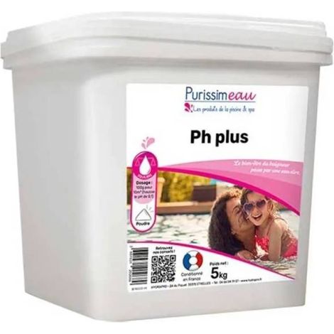 PURISSIMEAU - pH Plus piscine en poudre - 5 kg (1/2)