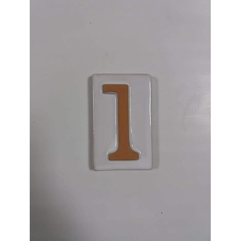 Numero Civico in Terracotta Ceramica Smaltato Numero Per Porta Indirizzo Num. 1