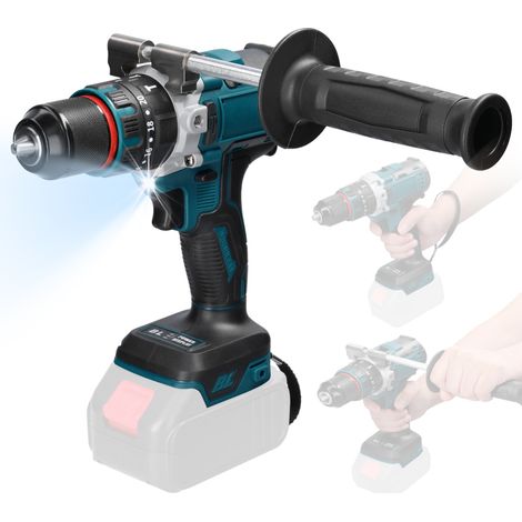 Perceuse à percussion électrique sans fil rechargeable avec moteur sans balais de 13 mm, visseuse électrique multifonctionnelle, outils électriques (1/5)