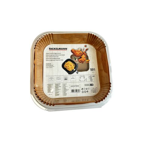 STAMPO CARTA AIRFRYER QUADRATA 20CM 50PZ 6 PZ