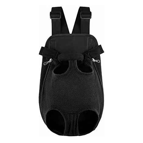 Sac de Transport pour Animaux, Sac à Dos pour Chien - Sac Ajustable Pet Front Cat Dog Backpack, Transport Sac à Dos pour Animaux de Compagnie pour Voyager/Randonnée/Camping -XL Noir (1/5)