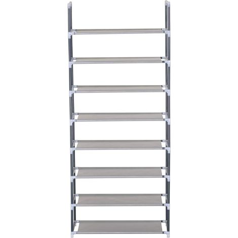 Zapateros Zapatero de 8 niveles para 24 pares de zapatos 60x29x140 cm gris 190000419