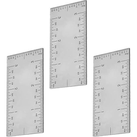 Winkelmesser, Zimmermannslineal aus Edelstahl, 3er-Set (1/5)