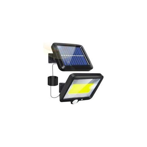 Solar-Außenleuchte, Solar-Außenleuchte mit Bewegungsmelder, wasserdichter, kabelloser LED-Außenstrahler IP65 mit 3 Leuchtmodi für Garten, Terrasse und Garage H406 - Crezuo