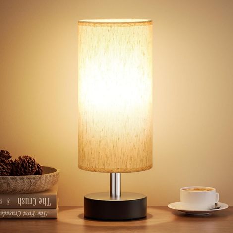 Lampe De Lecture - 6 W - Abat-jour En Tissu Blanc - Pour Lit Ou Bureau - Design Compact N Style - 1 Pièce (1/3)