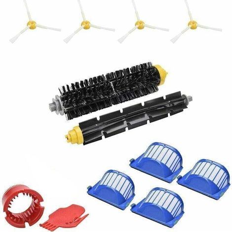 Kit di accessori di ricambio per iRobot Roomba 675 676 677 655: filtro, spazzola laterale, rullo, panno per la pulizia, spazzola Roomba, pezzi di ricambio (1/4)