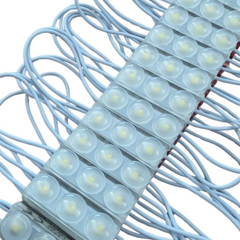 Striscia LED 40 moduli bottone 1W, 220V 40W, 4000K, IP67, 330cm, 4400lm, bianco naturale (1/3)