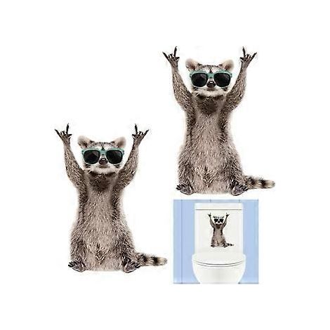 3D-Katzenaufkleber, 2 Stück, niedliche Katzen-Toilettenaufkleber für Zuhause, Badezimmer-Wandaufkleber, wasserfest, abnehmbar, Tier-Wand- und Autoposter