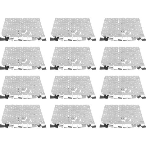 Toile de fond murale scintillante PC PET miroir carré paillettes photo panneau à remonter décoration pour mariage fête d'anniversaire argent 12 pièces (1/4)