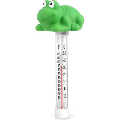 Thermomètre de piscine flottant, facile à lire, incassable, pour piscine extérieure et intérieure, grenouille