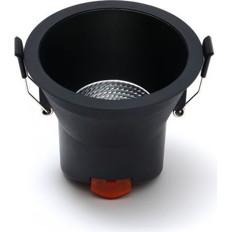 Spot LED Encastrable D90 9W IP44 Rond Noir V1 - Blanc neutre - 4000K (1/5)