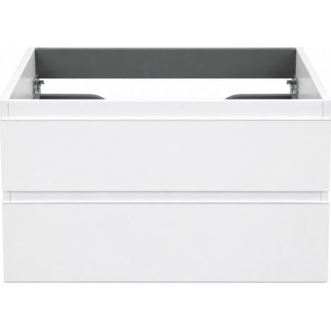 Meuble Sous-Vasque 80cm AQUANCE Vien 2 Tiroirs Blanc Brillant - VIEN21070 (1/2)