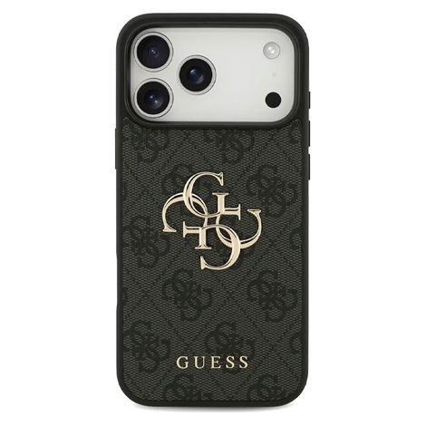 GUESS Hard Cover 4G Big Metal Logo Grey, für Apple iPhone 17 Pro Max, GUHCP17X4GMGGR