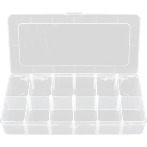 Abnehmbare 12 Grids Nail Art Composants électroniques Kunststoff Aufbewahrungsbox Klar (1b0acf108242 (1/2)
