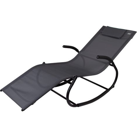Tumbona Aktive 172 x 75 x 53 cm Negro (1/5)