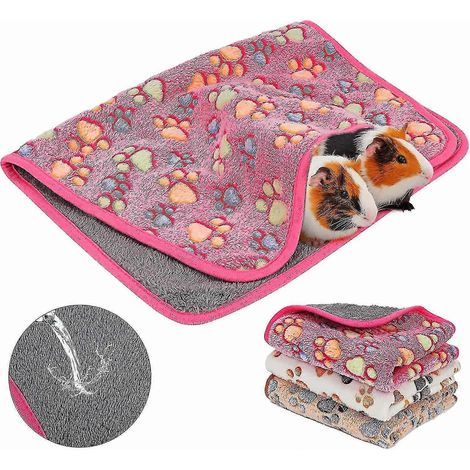 Couverture imperméable lavable pour cobaye, lot de 3, doublures de cage en polaire pour petits animaux (1/5)