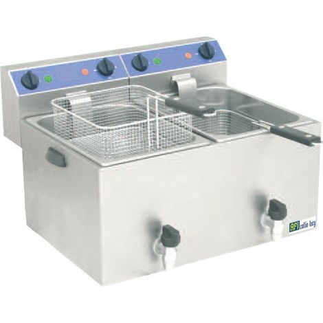 Friteuse Professionnelle de Table Série Standard avec Vidange - 2 x 8 L - AFI Collin Lucy